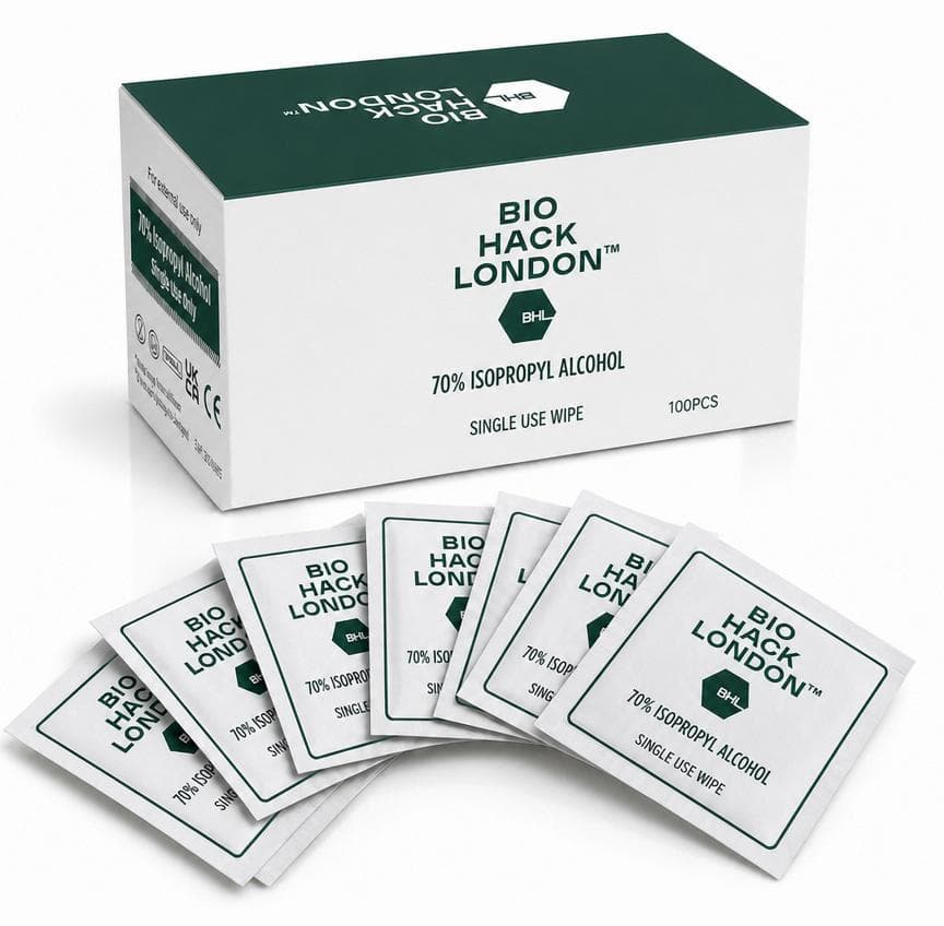 70% Isopropyl Alcohol Wipes (100pk) research vial